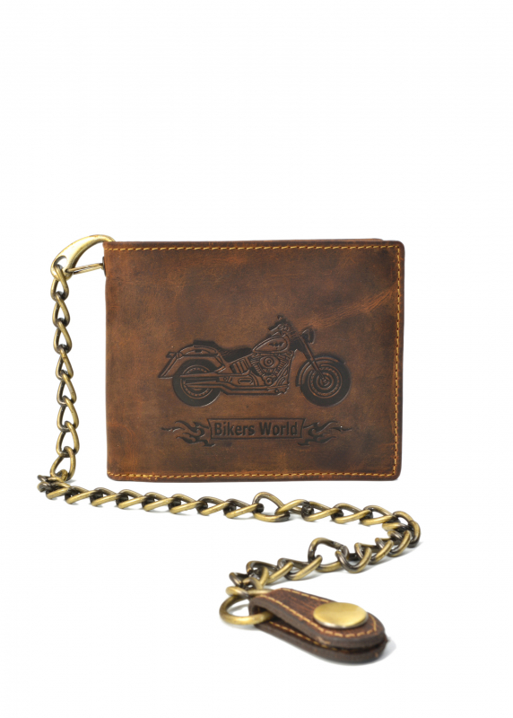 Vintage Biker wallet Scheintasche Leder